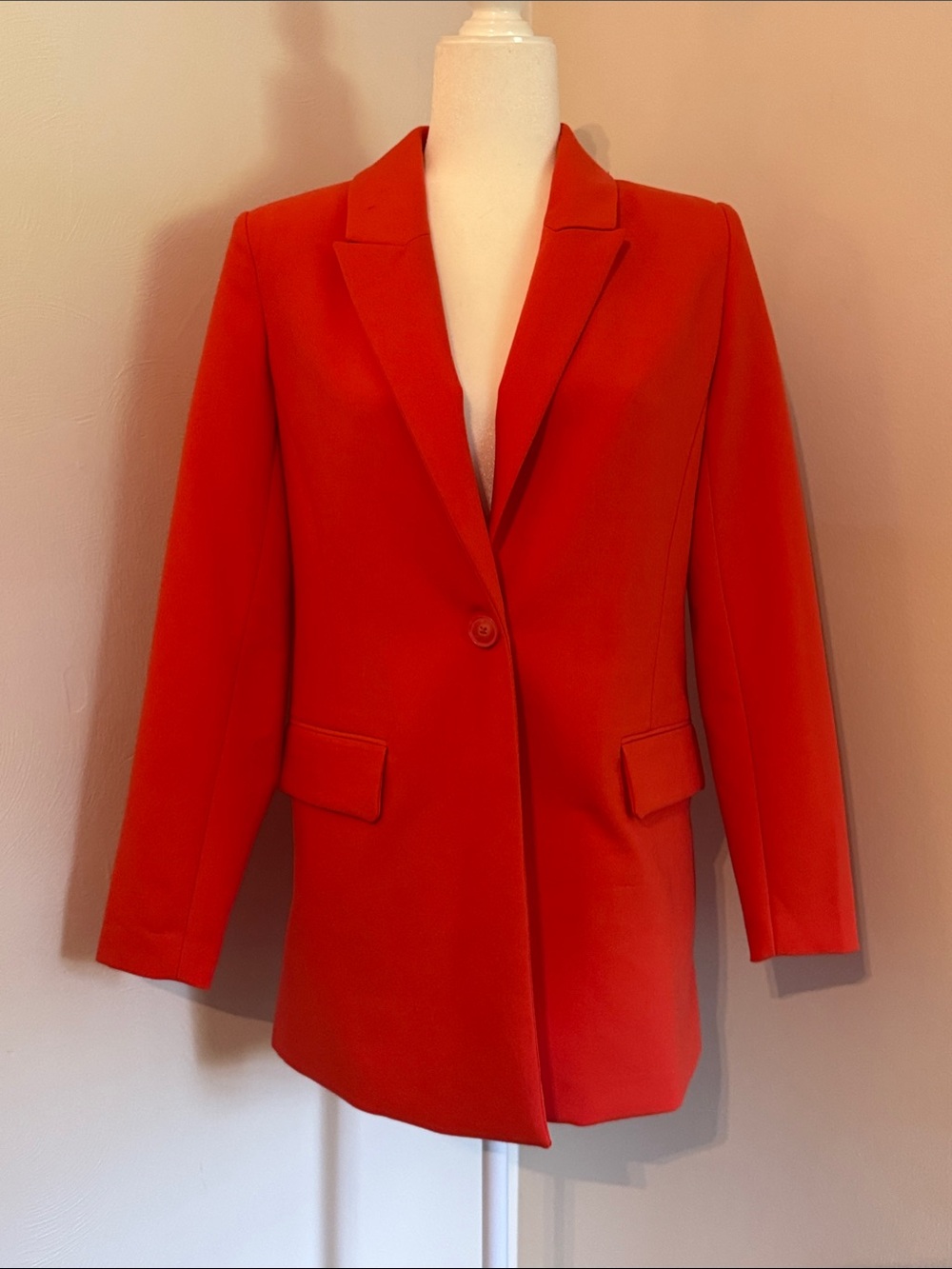 Nine West Red/Orange Single-Button Blazer - Never Worn. XS